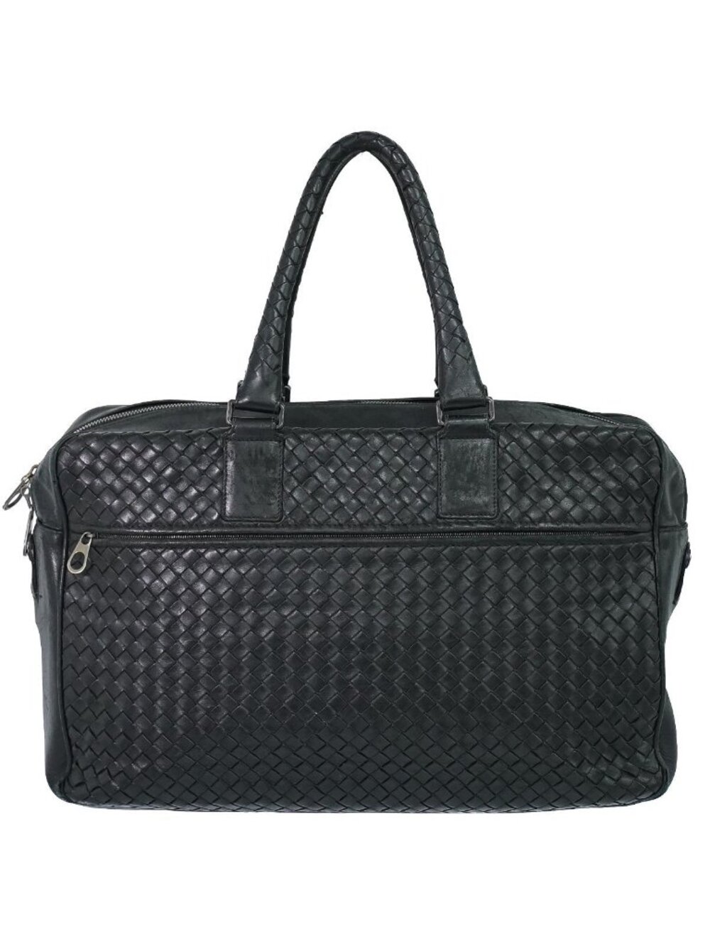 Bottega Veneta Intrecciato Business Bag Handbag Leather Black Bag